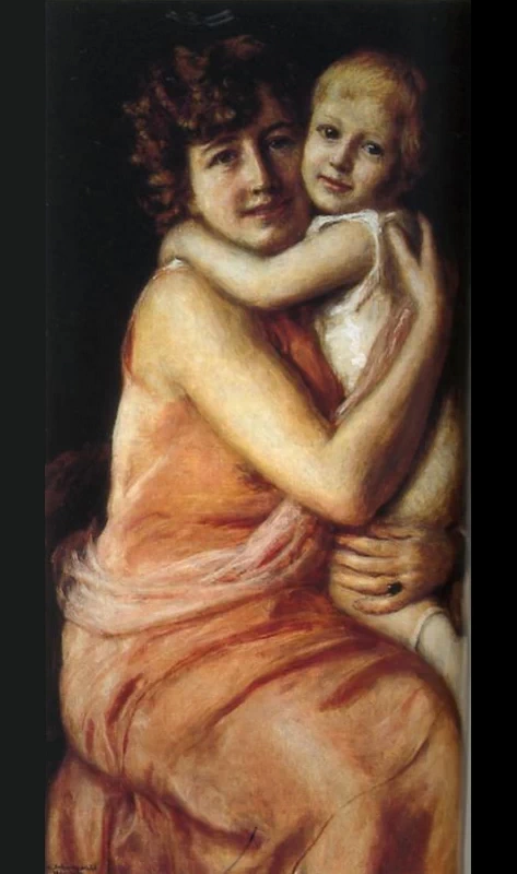Giovane nadre con il figlio, 1930
